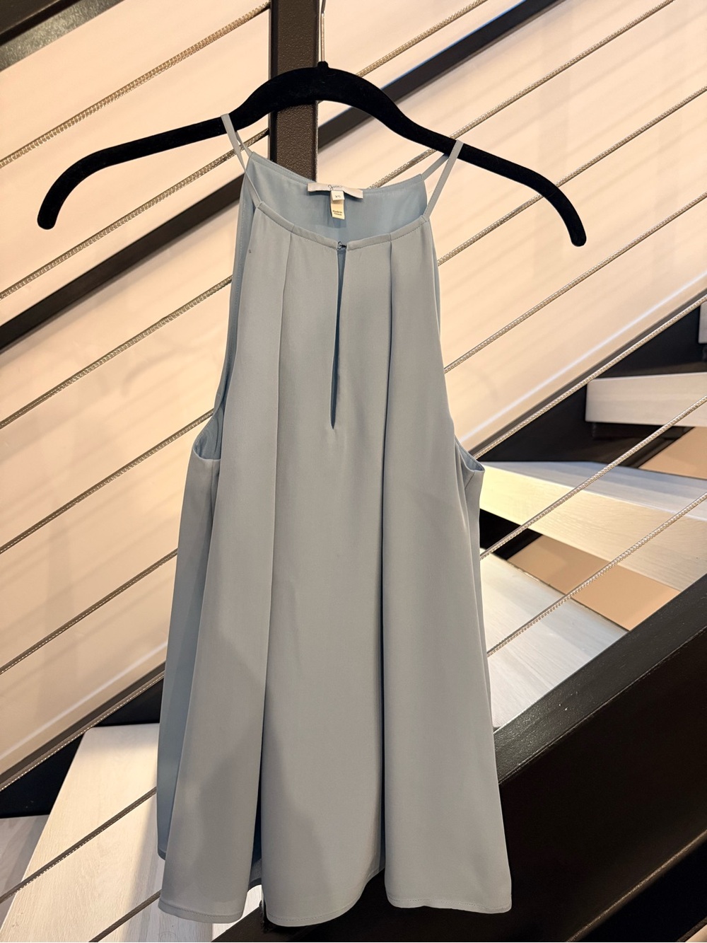 Light Blue Sleeveless Halter Dress - Joie